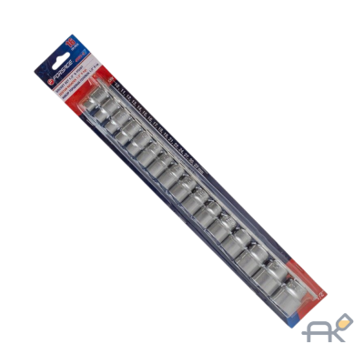 Набор головок 16пр. 1/26гр.(10-19.21.22.24.27.30.32мм). на планке F-4161-5 (9675)